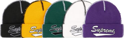 Contrast Stitch Beanie