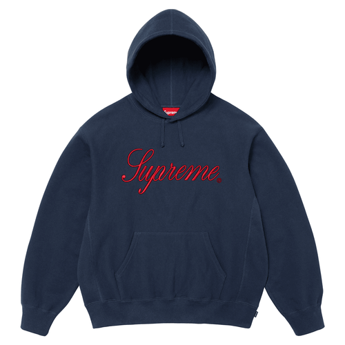 Embroidered Script Hooded Sweatshirt