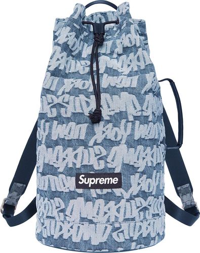 Fat Tip Jacquard Denim Backpack