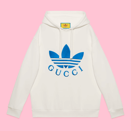 Gucci x Adidas Big Logo Hooded Sweatshirt streetwear collab news info fashion