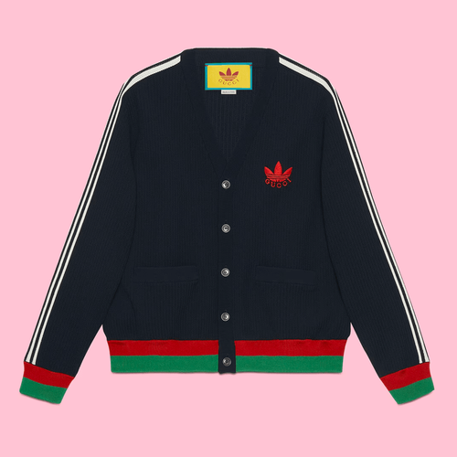 Gucci x Adidas Cardigan streetwear style collab news info price
