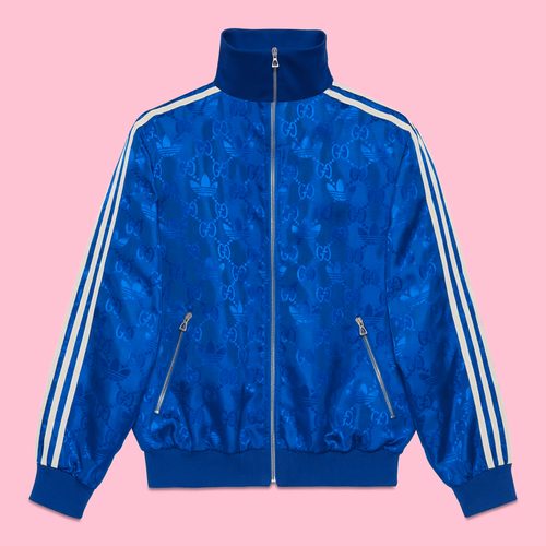 Gucci x Adidas Track Jacket Blue streetwear collab news fashion info