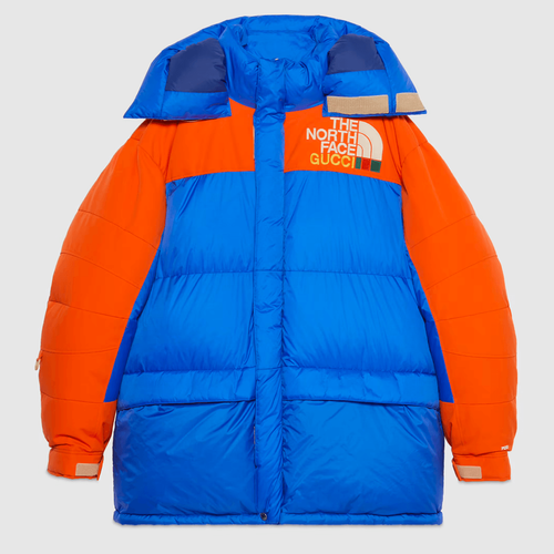 Gucci x The North Face Long Padded Jacket streetwear style collab
