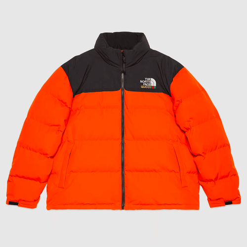 Gucci x The North Face Nuptse Orange streetwear style collab news