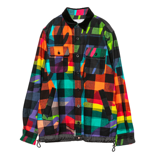 Kaws x Sacai Plaid Shirt collaboration streetwear style info