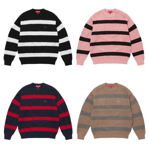 LOOSE GAUGE STRIPE SMALL BOX SWEATER