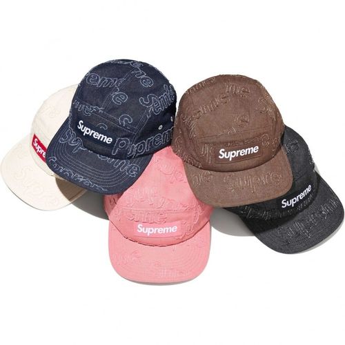 Lasered Denim Camp Cap