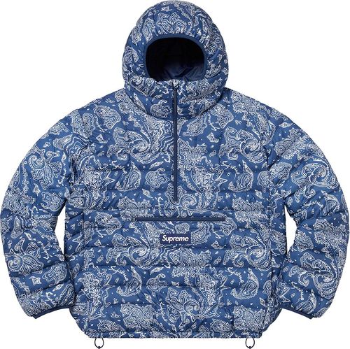 Micro Down Half Zip Hooded Pullover