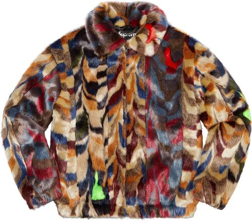 Multicolor Faux Fur Bober Jacket
