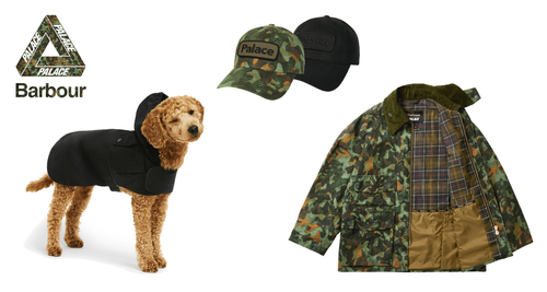 Palace Barbour Field Casual Shirt drywax Cap dog jacket Winter 2025 black forest camo.png