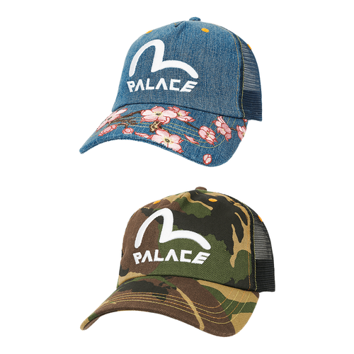 Palace EVISU Embroidered Trucker Hat