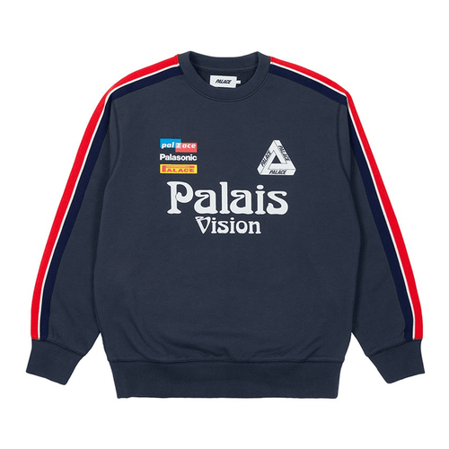 Palace FLAG STRIPE CREW streetwear style fashion