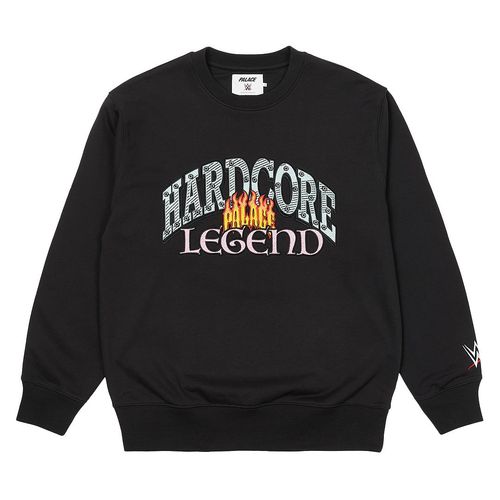 Palace x WWE Hardcore Legend Crewneck streetwear collab