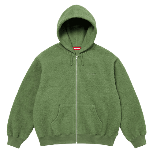 Pilled Zip Up Hooded Sweatshirt