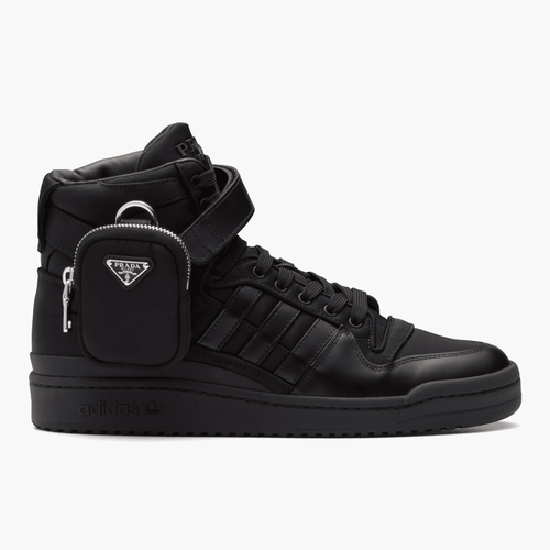 Prada x Adidas Re-Nylon Black High Top Sneaker streetwear style collab news