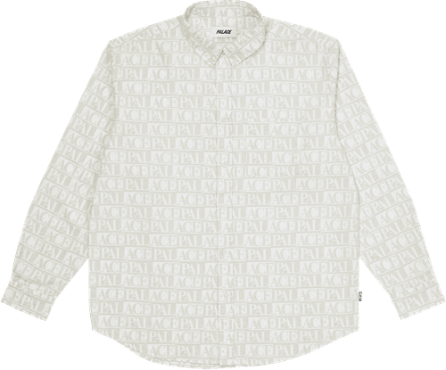 Repeat Print Oxford Shirt
