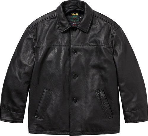 SUPREME x SCHOTT® LEATHER CAR COAT
