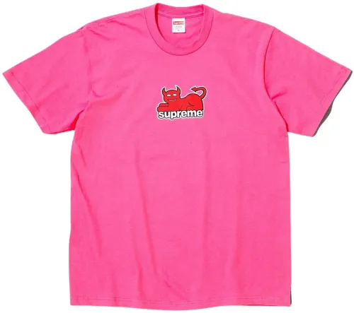 SUPREME x TOY MACHINE DEVIL CAT TEE