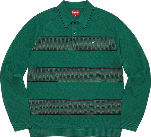 Supreme FW21 Knit Stripe L/S Polo