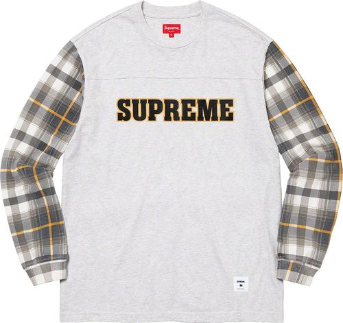Supreme FW21 Plaid Sleeve L/S Top