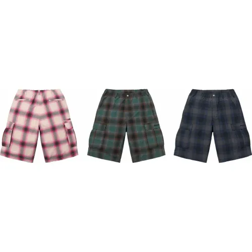 Shadow Plaid Cargo Short