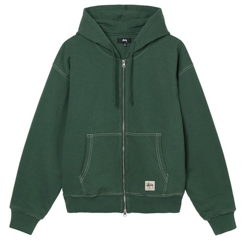 Stussy DOUBLE FACE LABEL ZIP HOODIE
