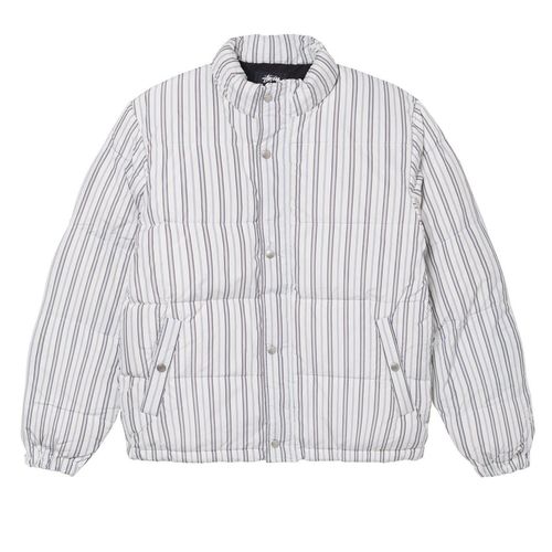 Stussy STRIPE DOWN PUFFER JACKET