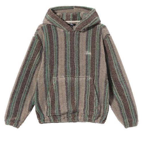 Stussy STRIPE SHERPA HOODIE