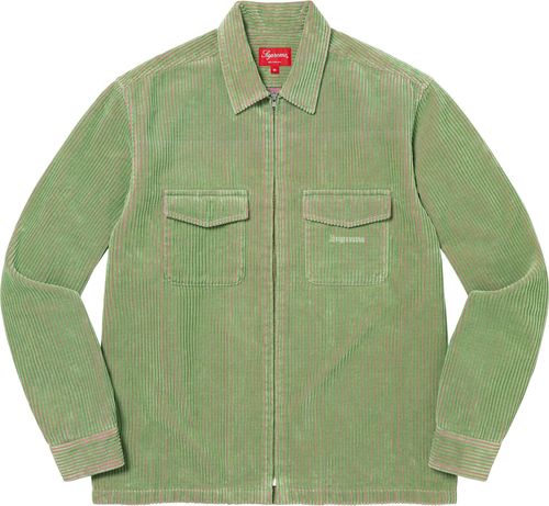 Supreme 2-TONE CORDUROY ZIP UP SHIRT streetwear style fashion