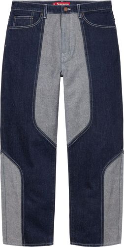 Supreme 2-Tone Paneled Baggy Jean