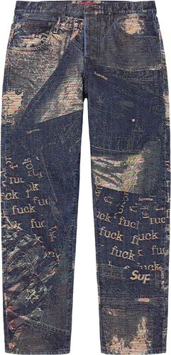 Supreme ARCHIVE DENIM JACQUARD REGULAR JEAN streetwear style fashion