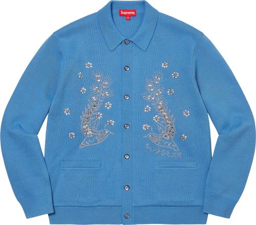 Supreme BEADED APPLIQUÉ CARDIGAN streetwear fashion