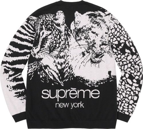 Supreme BIG CATS JACQUARD L:S TOP streetwear fashion style