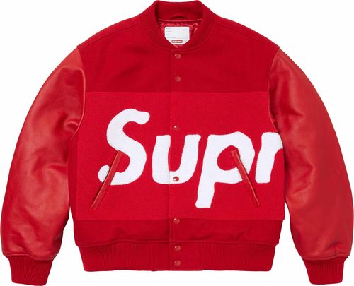 Supreme BIG LOGO CHENILLE VARSITY JACKET