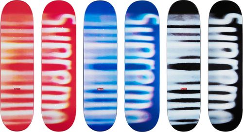 Supreme BLURRED LOGO SKATEBOARD