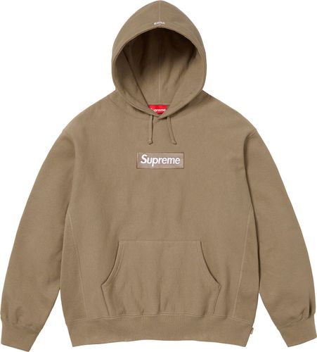 Supreme BOX LOGO HOODED SWEATSHIRT FW23 Dark Sand