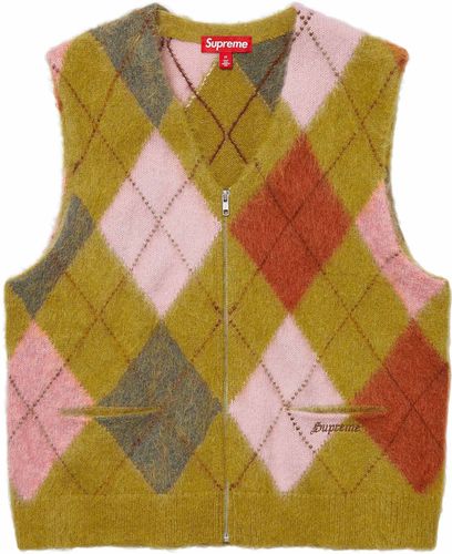 Supreme BRUSHED ARGYLE ZIP UP VEST