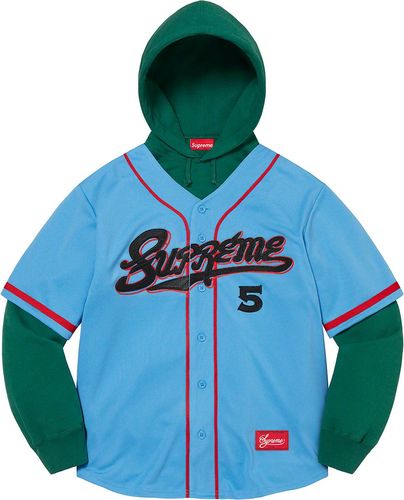 Supreme Baseball Jersey Hooded Sweatshirt