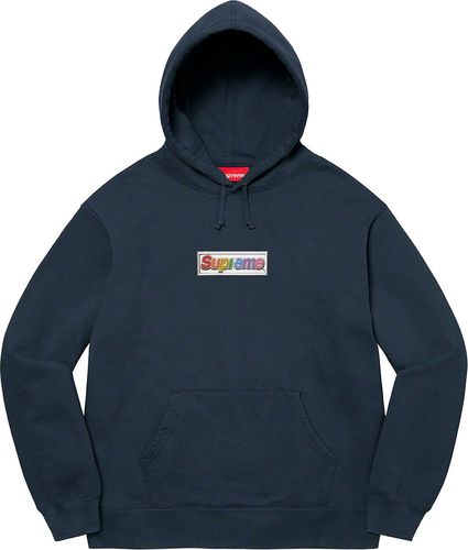 Supreme Bling Box Logo Hooded Sweatshirt streetwear style fashion