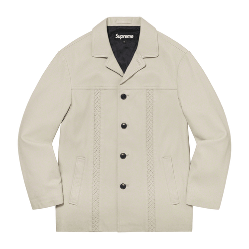 Supreme Braided Leather Overcoat