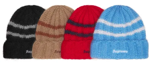 Supreme Brushed Stripe Beanie