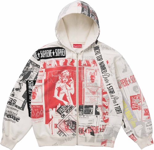 Supreme COLLAGE ZIP UP HOODED SWEATSHIRT