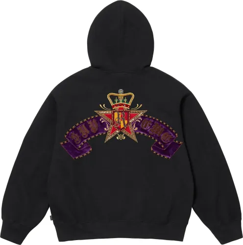 Supreme Crest Zip Up Hooded Sweatshirt