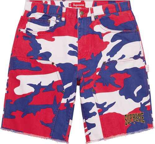 Supreme Cutoff Double Knee Denim Painter Short streetwear fashion