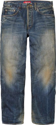 Supreme DISTRESSED LOOSE FIT SELVEDGE JEAN