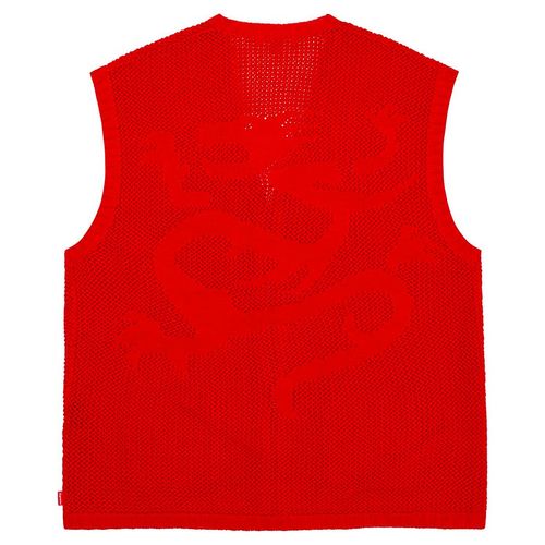 Supreme DRAGON ZIP UP SWEATER VEST streetwear style
