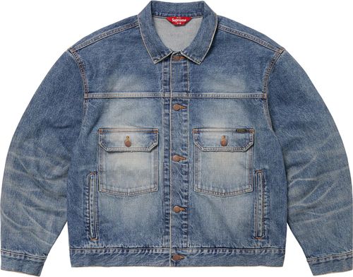 Supreme Distressed Selvedge Trucker Jacket