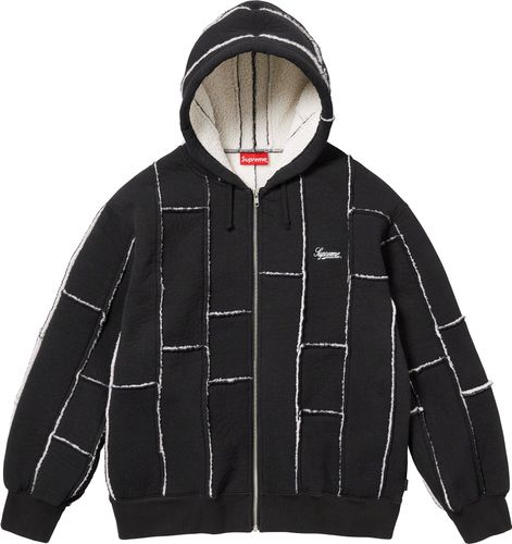 Supreme FAUX SHEARLING ZIP UP HOODED SWEATSHIRT