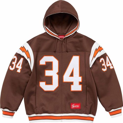Supreme FOOTBALL ZIP UP HOODED SWEATSHIRT