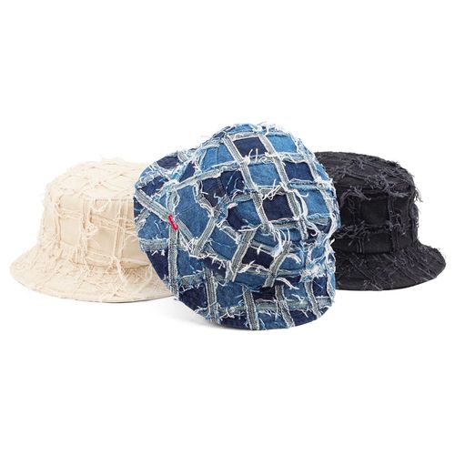 Supreme FRAYED PATCHWORK DENIM CRUSHER streetwear style